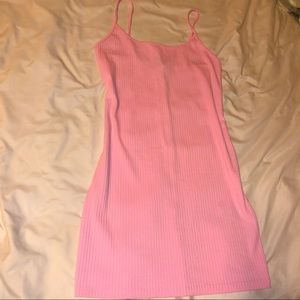 Pink knit dress